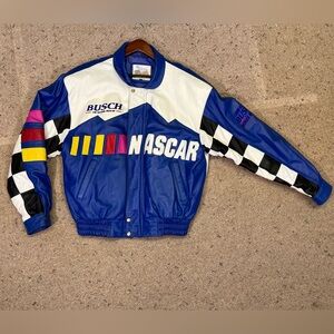 NASCAR Leather Jacket Busch Series Official XL Excelled